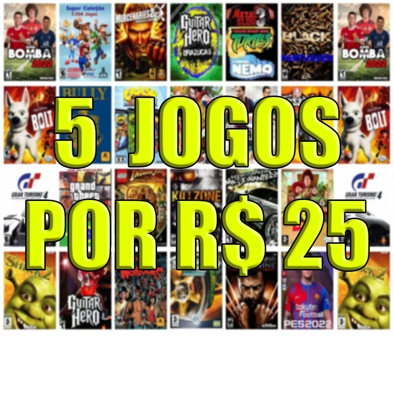 5 jogos a sua escolha PS2