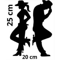 Adesivo Casal Country Cowboy Cowgirl