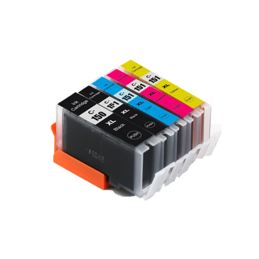 Kit 5 Cartuchos Canon Lacrados Compativeis Pgi150 / Cli151 ip7210 mg5410 mg5510 mg6410 mg6610 mg5610