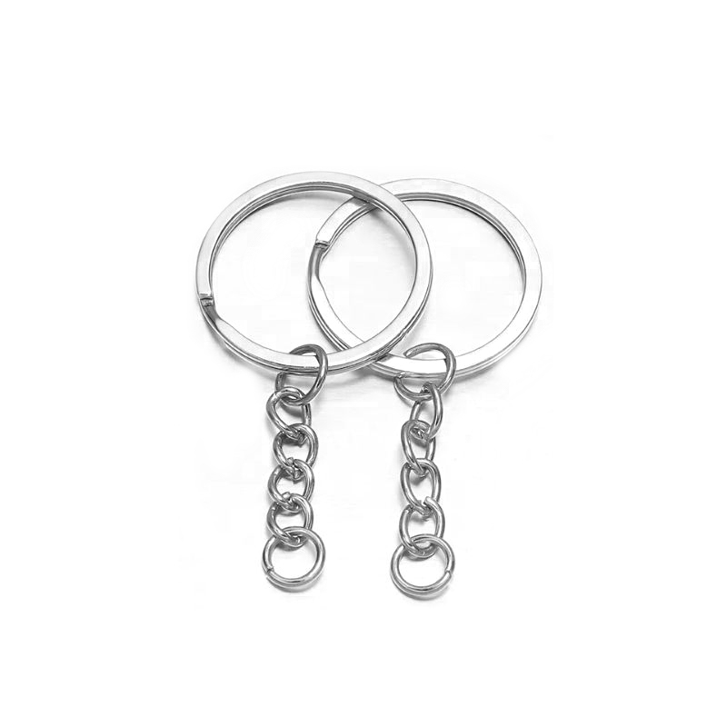 Kit  Argola 25mm Para Chaveiro Com Corrente italiana  Prata prateado pacote 50 40 30 20 10 argolas boa qualidade redondo ideal para bolsa mochilas