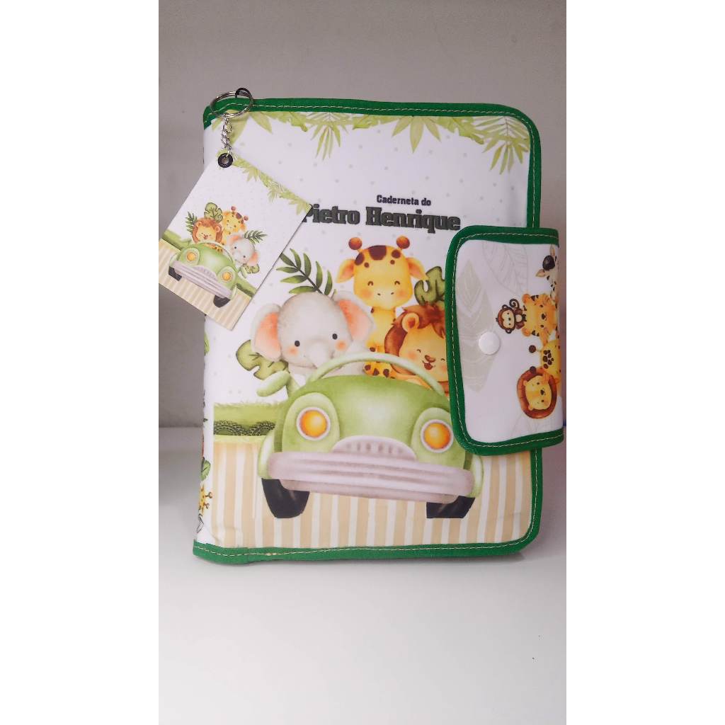 Capa de caderneta de vacinação Safari Personalizada