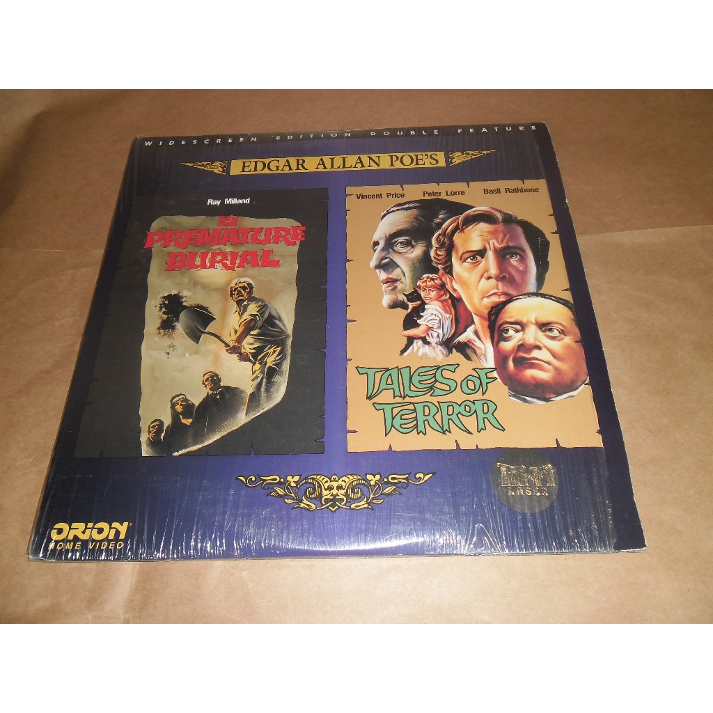 LD Laser Disc Filme Edgar Allan Poe - Talles of Terror