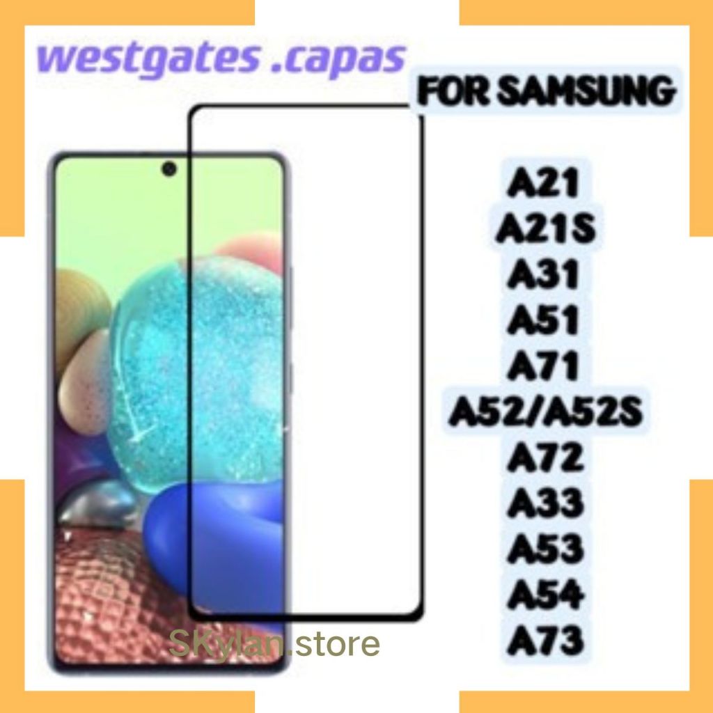 Pelicula 3D Vidro Compativel Samsung A21 A21S A31 A51 A71 A52/A52S A72 A33 A53 A54 A73