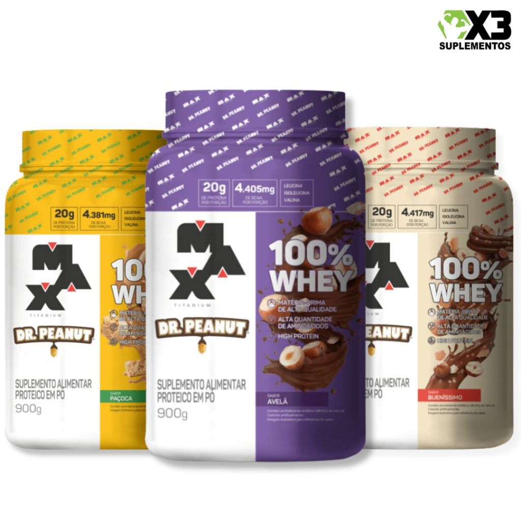 Whey 100% Max Titanium x Dr. Peanut 900gr - Max Titanium