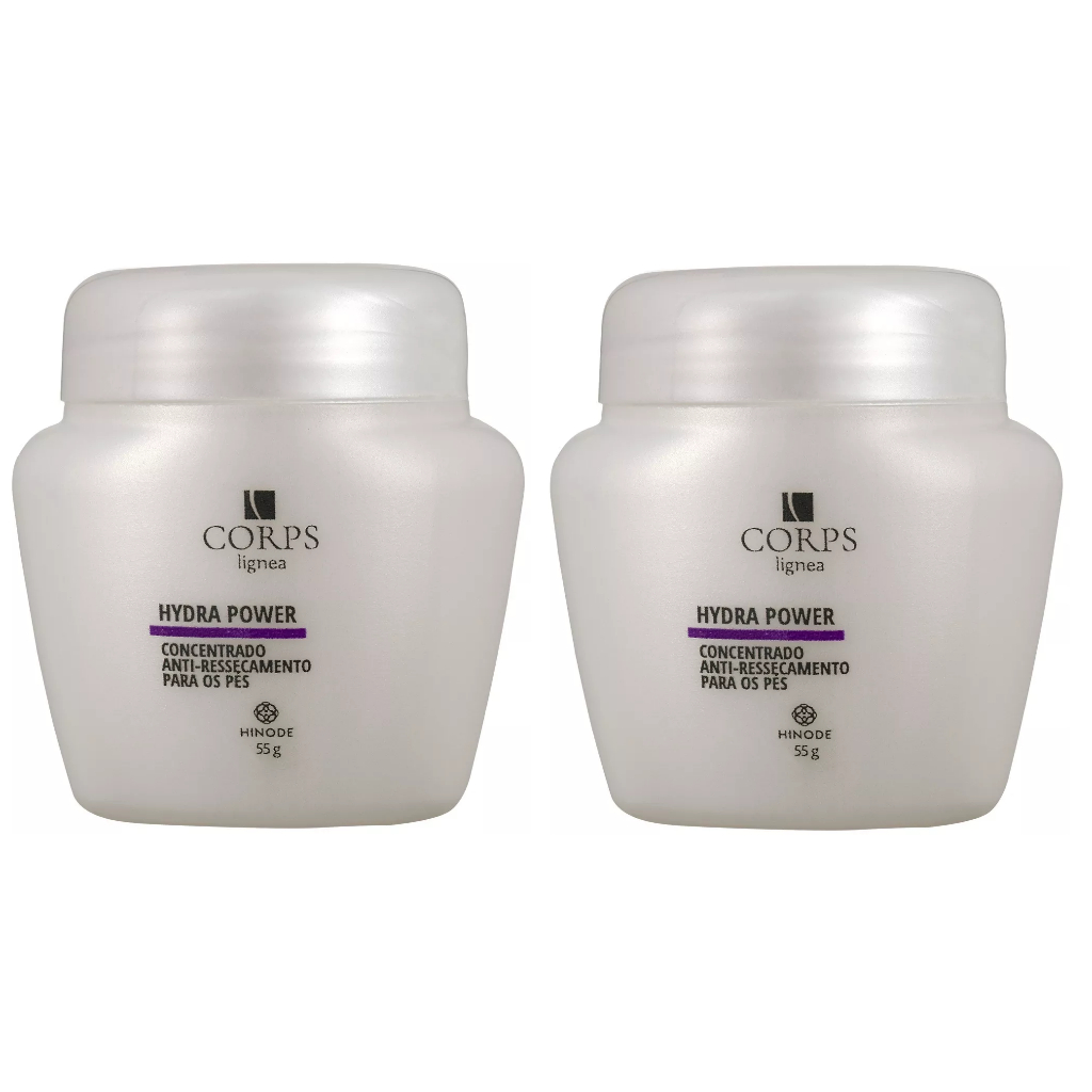 Kit 2 Concentrado Anti Ressecamento Para Pés Hidra Power Corps Lígnea 55g