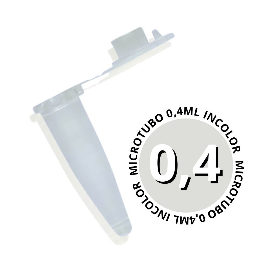 Microtubo De Centrifugação Flaconete Pino Cápsula Tipo Epp 0,4ml Incolor 1.000 Unidades