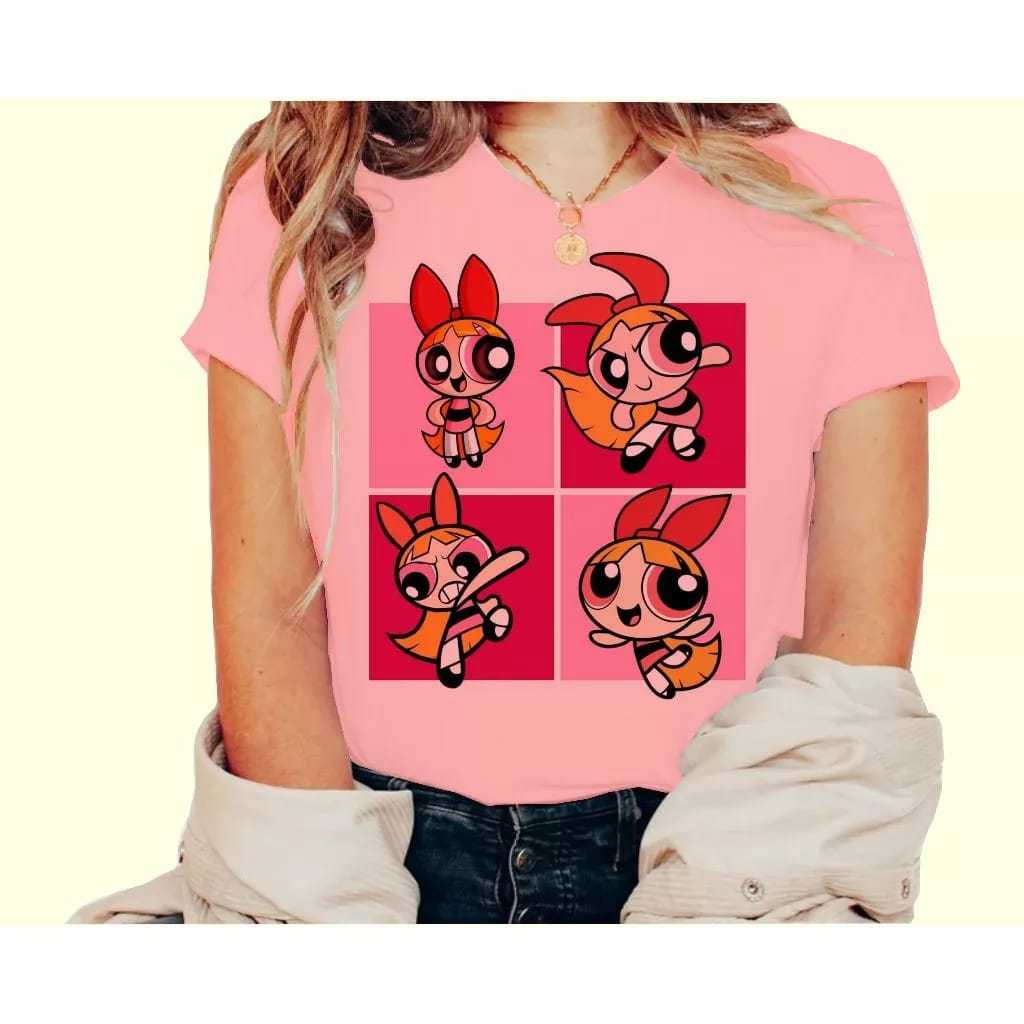 blusa t-shiirt feminina meninas super poderosas, docinho, florzinha, lindinha, criativa plus size