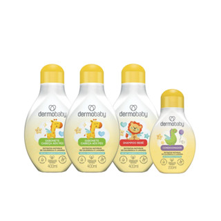 Kit Dermobaby 2 Sabonetes Líquidos 400ml + 1 Shampoo 400ml + 1 Condicionador 200ml