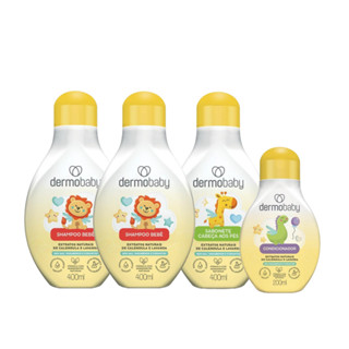 Kit Dermobaby 2 Shampoos 400ml + 1 Sabonete Líquido 400ml + 1 Condicionador 200ml
