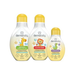 Kit Dermobaby Sabonete Líquido 400ml + Shampoo 400 ml + Condicionador 200ml