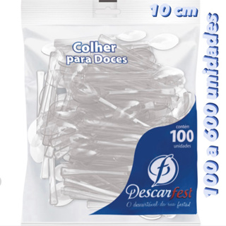 KIT Mini Colher Para Brigadeiro 10 CM cristal 100-600 // em Oferta na Shopee