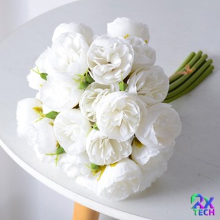 Novos Vários Estilos【Kit 9/ 27 Flores】Buquê de rosas com folhagem MiBuquê de Noiva feito de flores artificiais com cores variadas para casamentos