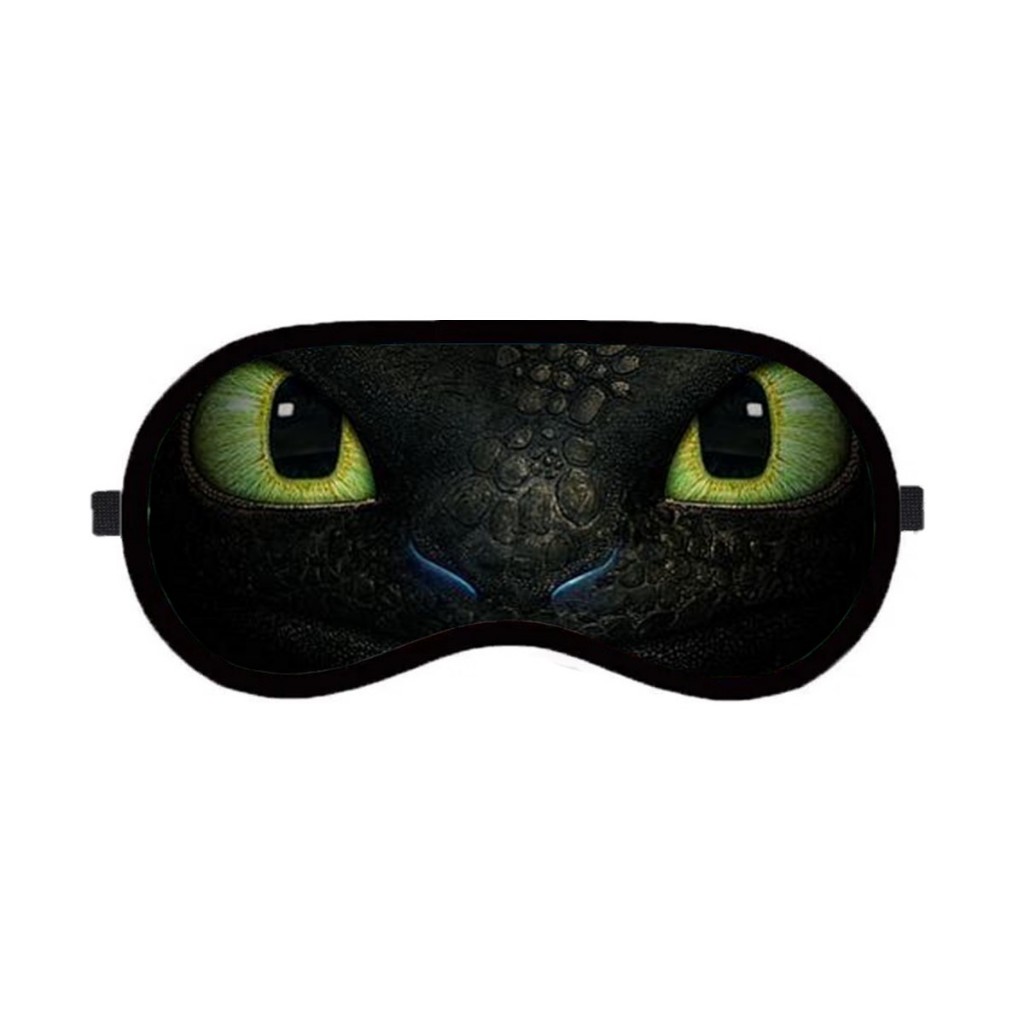 Mascara de Dormir Para Descanso e Viagem Estampa Dragão Banguela em Oferta na Shopee