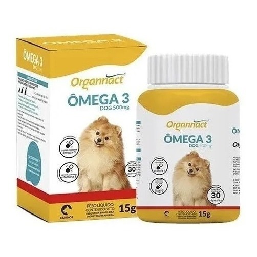 Omega 3 Dog 500 Organnact Suplemento Vitamínico - 15 g