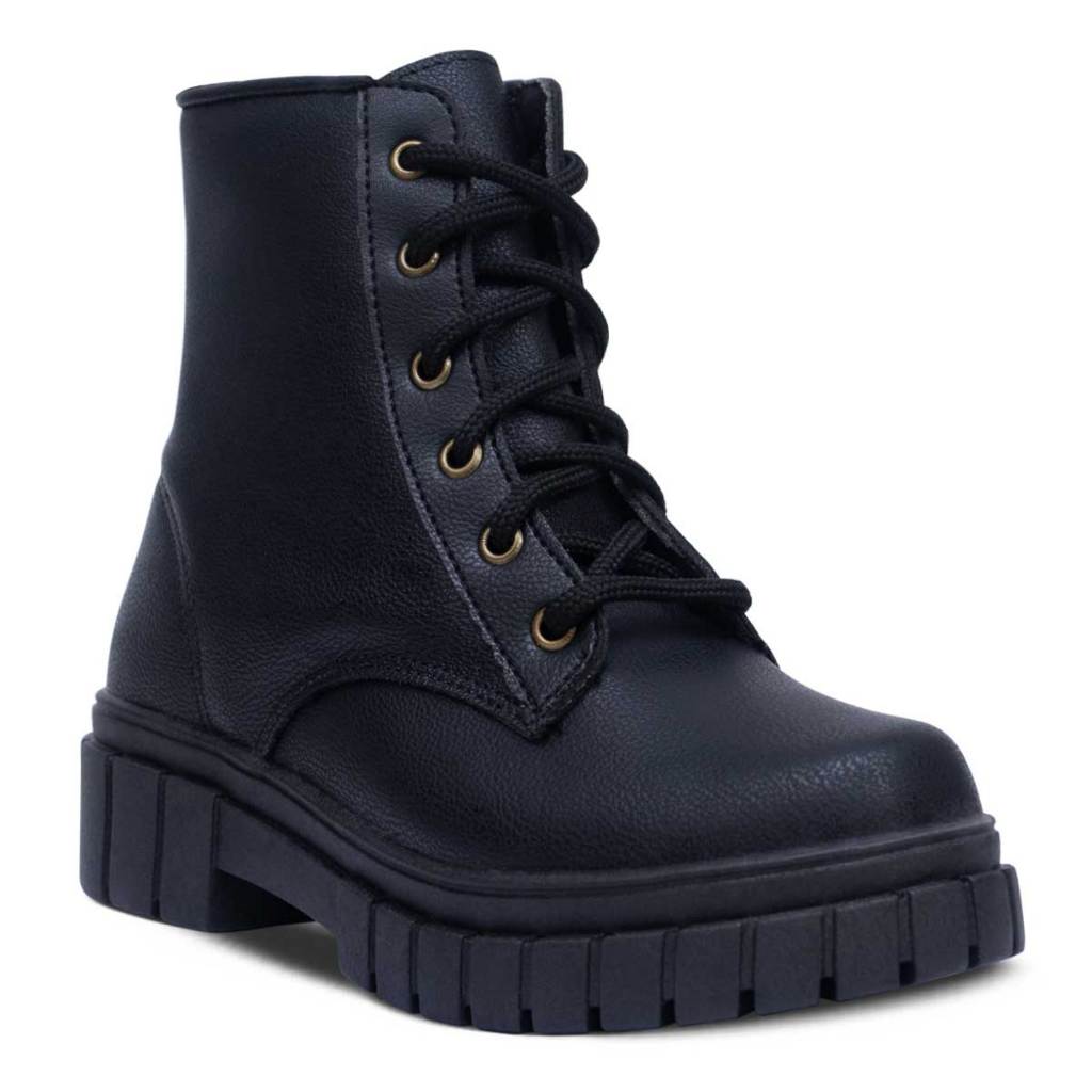 Bota Infantil Menina Coturno Casual Salto Tratorado 09.05 em Oferta na Shopee