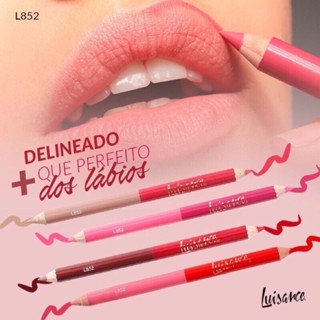 Lápis Labial Duo Luisance Matte/Fosco Lápis de Boca com Duas Pontas para Contorno dos Lábios com Apontador L852 em Oferta na Shopee