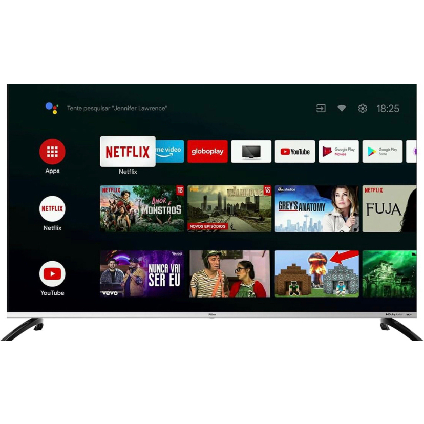 Fast Smart TV LED 50'', 4K, PTV50M8GAGCMBL, Philco, Dolby Audio