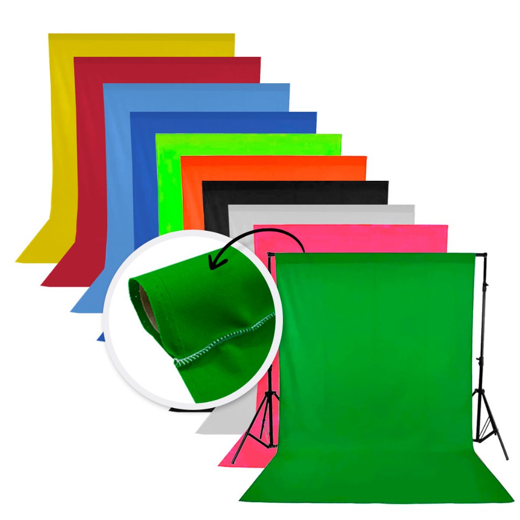 Fundo Fotográfico Infinito 3,00x1,85 Verde Chroma Key Tecido em Oferta na Shopee