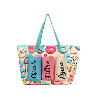 Bolsa De Praia Estilo Floresta Modelo Tote Tecido Multiuso Para Praia Lazer Com Grande Capacidade