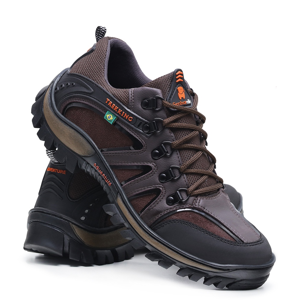 Tenis Masculino Coturno Adventure Cano Baixo Trekking Coturno Trilha