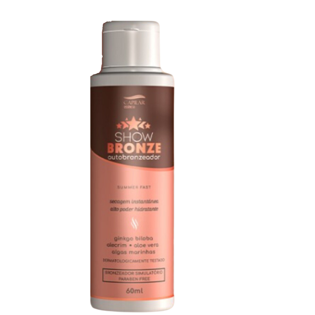 Auto bronzeador Show Bronze Summer 60ml Pele Clara Capilar Essência