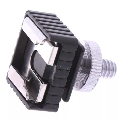 Adaptador Sapata Flash + Adaptador Duplo Rosca 1/4 Ajustável
