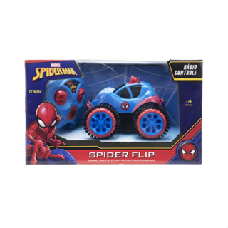 Carro Controle Remoto Spiderman 3 Funções Spider Flip - Candide 5851