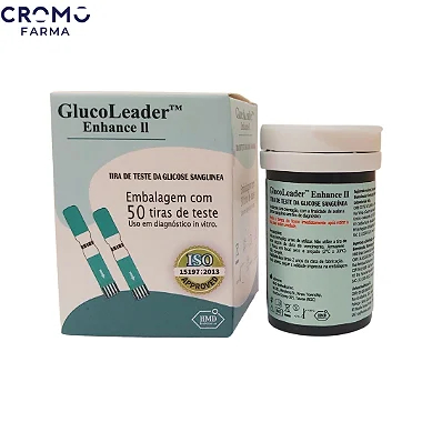 Tiras de Diabetes Fitas Glicose Reagentes  Glucoleader C/ 50 unidades
