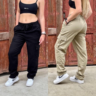 Calça Cargo Feminina 5 Bolsos Skate Larga Streetwear - ENVIO IMEDIATO