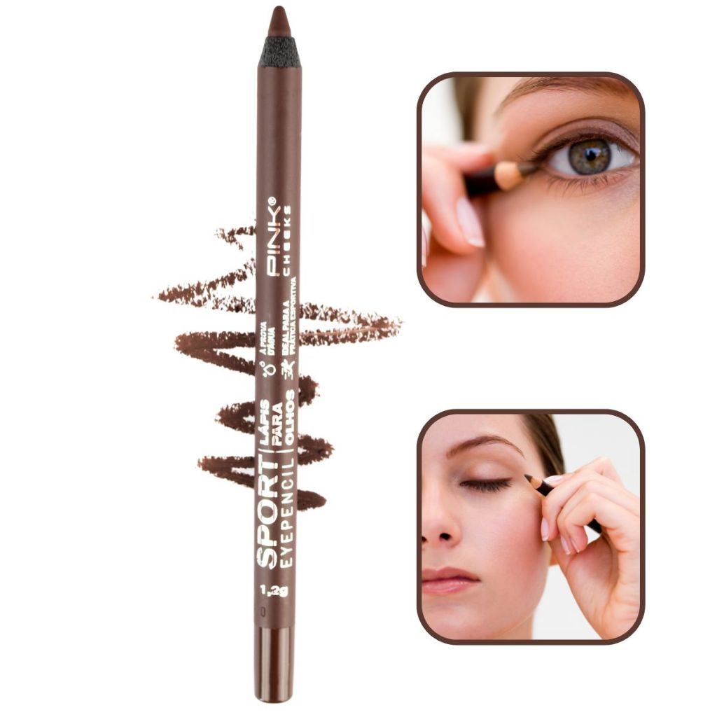 Lápis para Olhos Sport Eyepencil 1,2g Marrom - Pink Cheeks