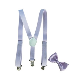 Kit Suspensório E Gravata Borboleta Adulto LILAS