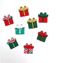 Recorte Presentes de Natal em feltro - 10 unidades