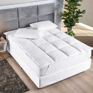 Pillow Top Suavitec Casal Padrão 6cm Alt. Protetor Super Fofo MicroPercal 200 Fios em Oferta na Shopee