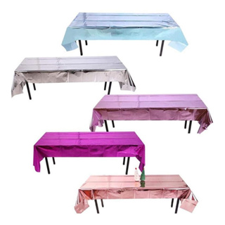 Toalha de Mesa Grande Metalizado Cobre Mancha Plástico Para Decoração de Festas 274x137cm em Oferta na Shopee