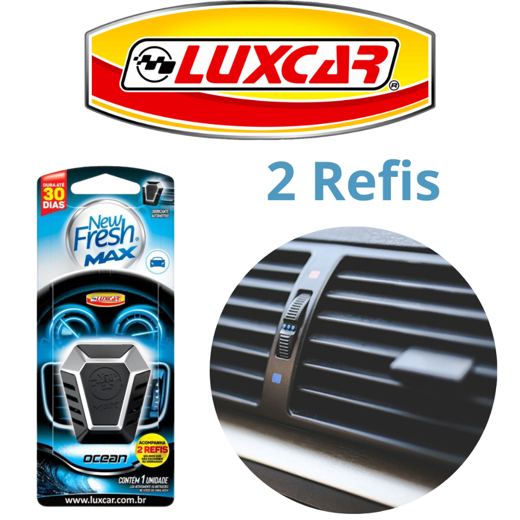 Aromatizante Luxcar New Fresh Max Ocean Cheirinho Para Carros e Ambientes em Oferta na Shopee
