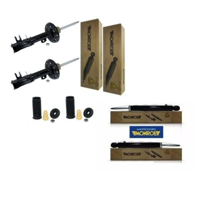 4 Amortecedor Dianteiro Traseiro Monroe + Kit Diant Onix Cobalt New Prisma em Oferta na Shopee