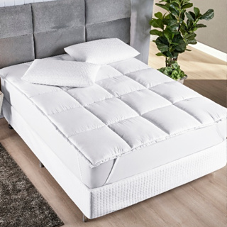 Pillow Top Suavitec Casal King 6cm Alt. Protetor Super Fofo MicroPercal 200 Fios em Oferta na Shopee