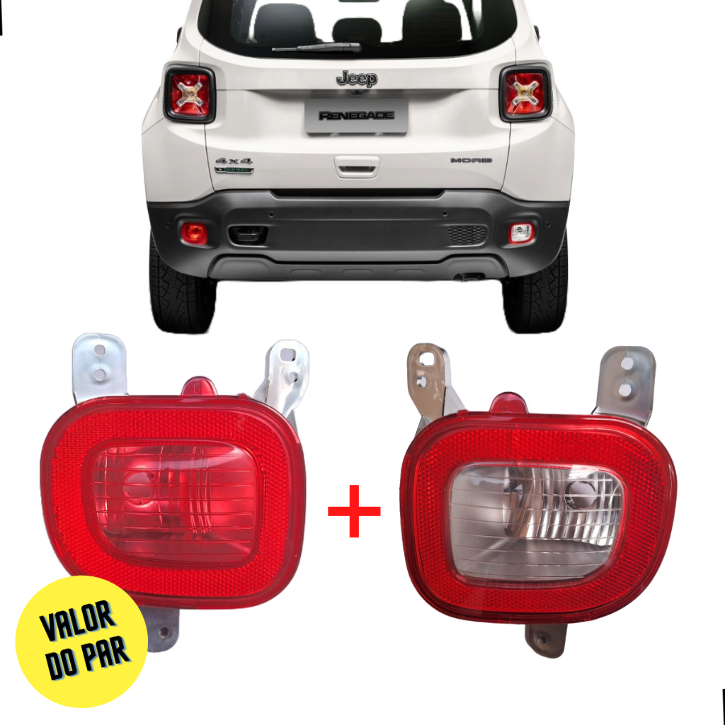 Par Lanterna Parachoque Traseiro Jeep Renegade