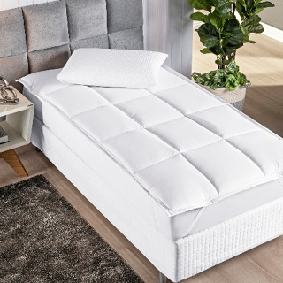 Pillow Top Suavitec Solteiro 6cm Alt. Super Fofo 200 Fios em Oferta na Shopee