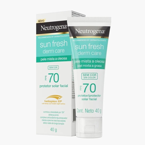 Protetor Solar Sun Fresh Pele Mista A Oleosa Sem Cor Fps 70 40g - Neutrogena