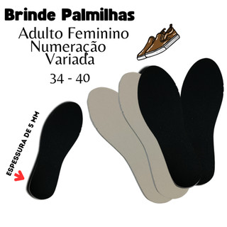 Palmilha Feminina Para Slip On  sola alta sola baixa dia a dia