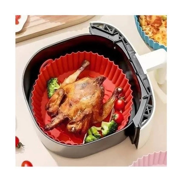 Formas Silicone Antiaderente Reutilizável Air Fryer