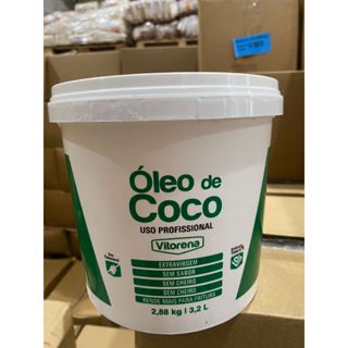 óleo de coco vitorena extra virgem 3,2L sem cheiro balde