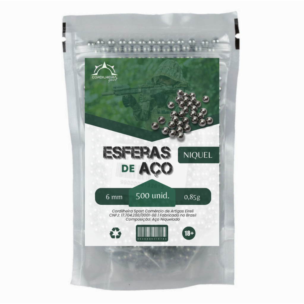 Pacote de Esferas de aço Níquel 6mm - 500 unidades Cordilheira em Oferta na Shopee