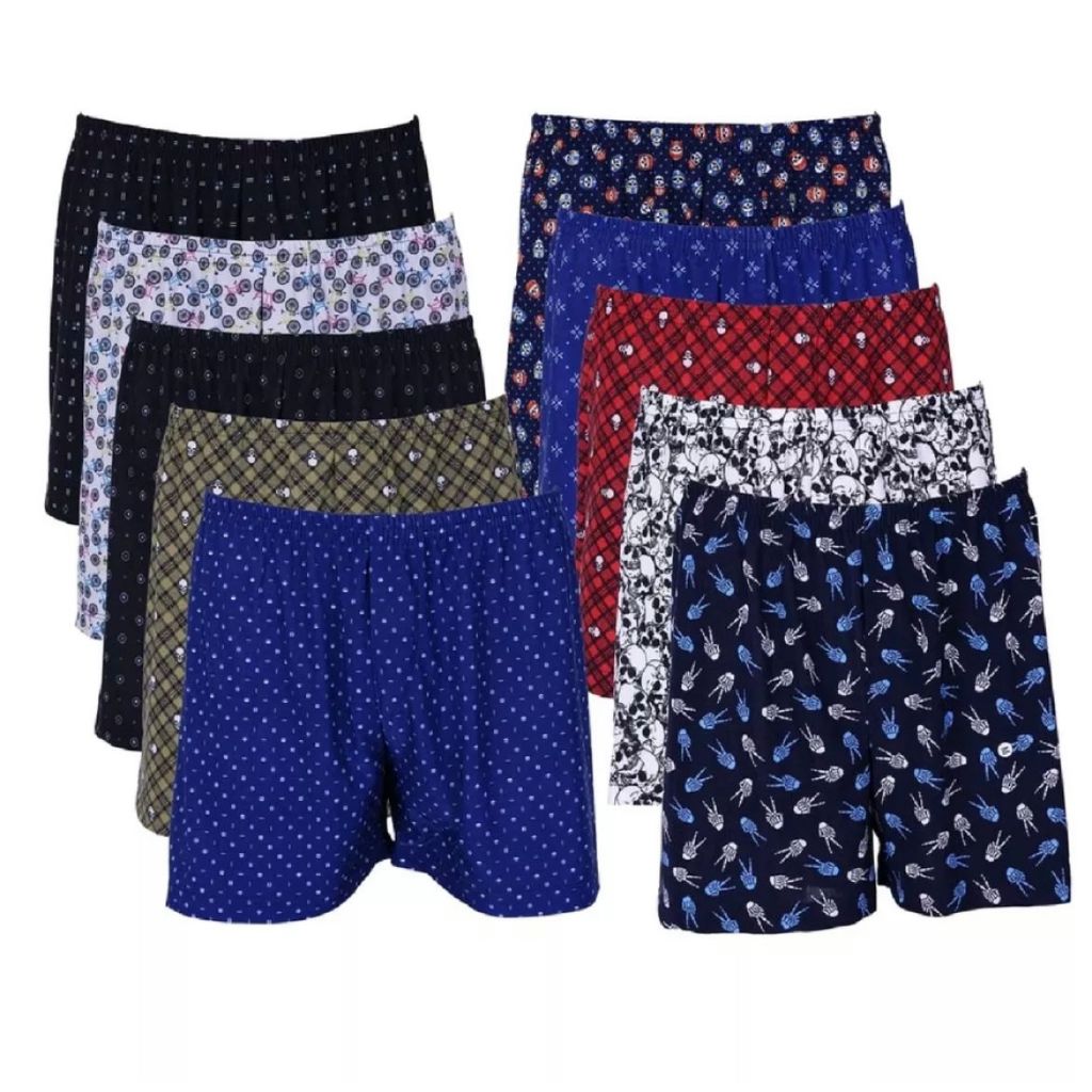 Kit jogo 4 Pijama Masculino Samba Canção Cueca Short Malha Fria Barato Promoção Liquidação