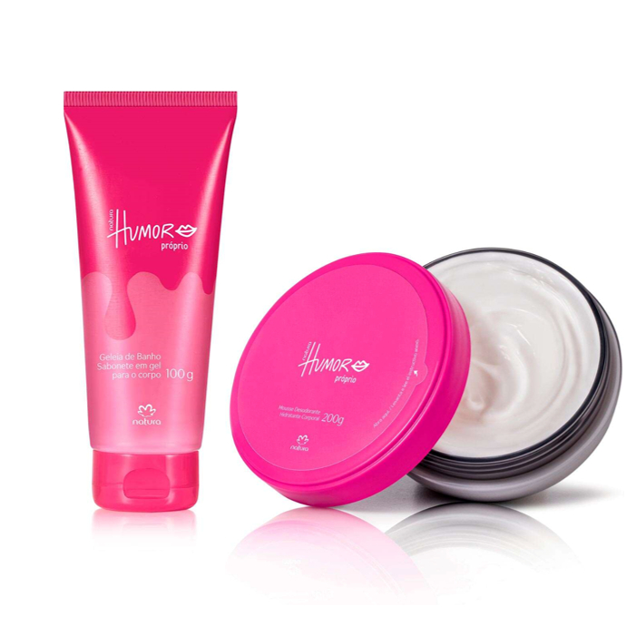 Linha Humor Próprio Natura: Mousse Hidratante Corporal e Geleia de Banho Sabonete em Gel