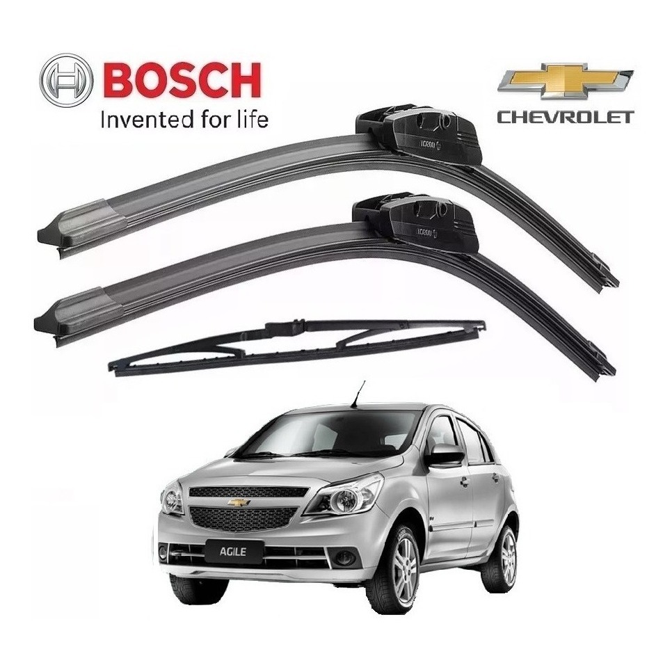 Palheta Dianteira + Traseira Bosch Gm Agile 2009 2010 2011