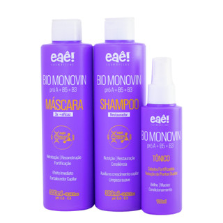 Kit Bio Monovin de Crescimento  Barba Cabelo e Sobrancelha Anti-Queda Capilar Eaê! Cosméticos