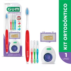 Kit Ortodôntico Higiene E Cuidados Com Aparelho Fixo - Gum