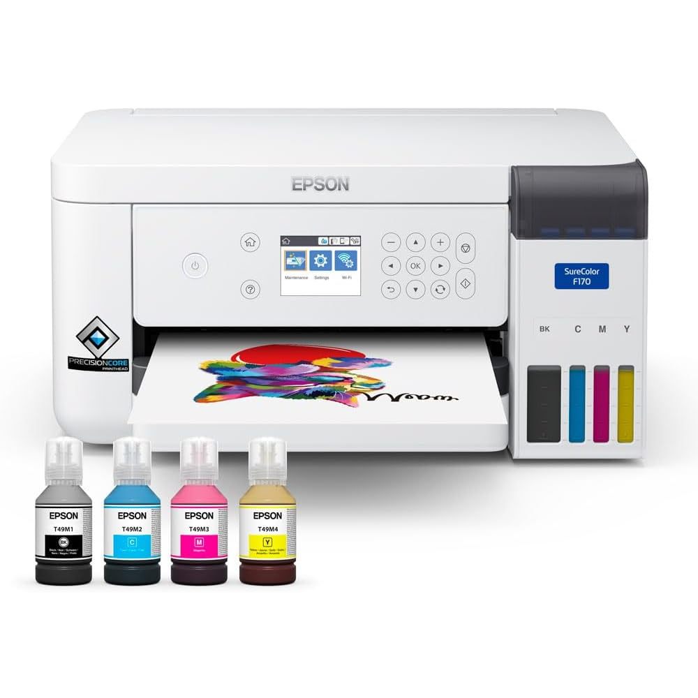 EPSON Impressora Sublimática Surecolor F170, tanque de tinta colorida - USB, A4, Branca, C11CJ80202